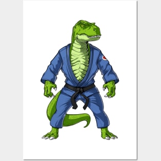 Jiu-Jitsu T-Rex Dinosaur Posters and Art